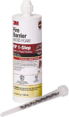 3M - 12.85 oz Cartridge Maroon Urethane Fire Barrier Foam - 120°F Max Operating Temp - Exact Industrial Supply