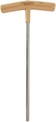 Paramount - 8mm Hex, T-Handle Cushion Grip, Ball End Hex Key - 11-13/64" OAL, Protanium High Torque Steel, Metric System of Measurement - Exact Industrial Supply