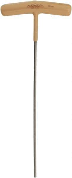 Paramount - 3mm Hex, T-Handle Cushion Grip, Hex Key - 7-45/64" OAL, Protanium High Torque Steel, Metric System of Measurement - Exact Industrial Supply