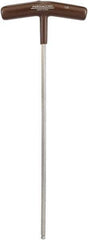 Paramount - 1/4" Hex, T-Handle Cushion Grip, Ball End Hex Key - 10-51/64" OAL, Protanium High Torque Steel, Inch System of Measurement - Exact Industrial Supply