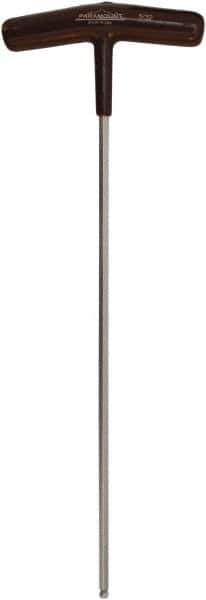 Paramount - 5/32" Hex, T-Handle Cushion Grip, Ball End Hex Key - 9-7/64" OAL, Protanium High Torque Steel, Inch System of Measurement - Exact Industrial Supply