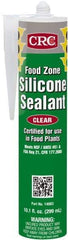 CRC - 10.1 oz Cartridge Clear Hydroxy-Terminated Polydimethylsiloxane/Silica Food Grade Silicone Sealant - -70 to 400°F Operating Temp, 60 min Tack Free Dry Time, 24 hr Full Cure Time - Exact Industrial Supply