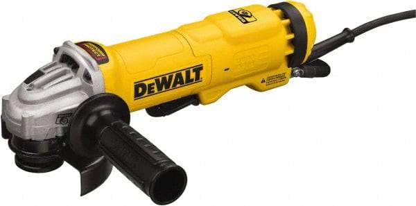 DeWALT - 4-1/2" Wheel Diam, 11,000 RPM, Corded Angle & Disc Grinder - 5/8-11 Spindle, 11 Amps - Exact Industrial Supply