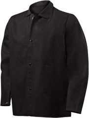Steiner - Size 4XL Flame Resistant/Retardant Jacket - Black, Cotton & Nylon, Snaps Closure, 66 to 68" Chest - Exact Industrial Supply