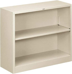 Hon - 2 Shelf, 29" High x 34-1/2" Wide Bookcase - 11-1/2" Deep, Steel, Light Gray - Exact Industrial Supply