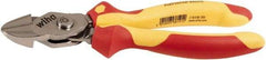 Wiha - 8" OAL, 0.138" Capacity, Cutting Pliers - Cushion Grip Handle - Exact Industrial Supply