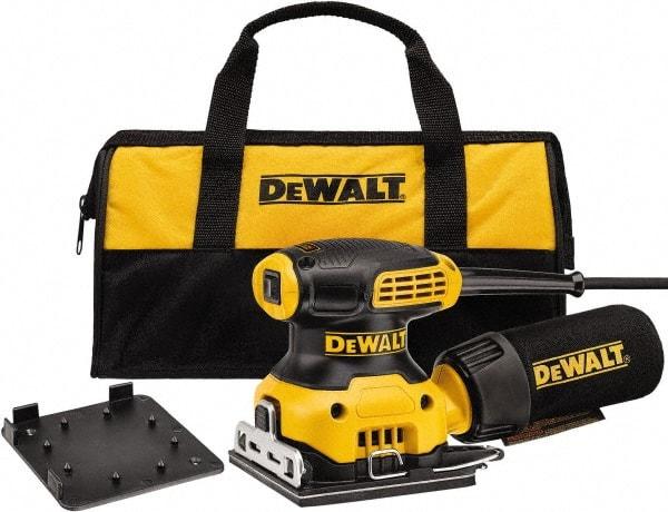 DeWALT - 14,000 OPM, Electric Orbital Sander - Square, Oscillating Sander, 2.3 Amps - Exact Industrial Supply
