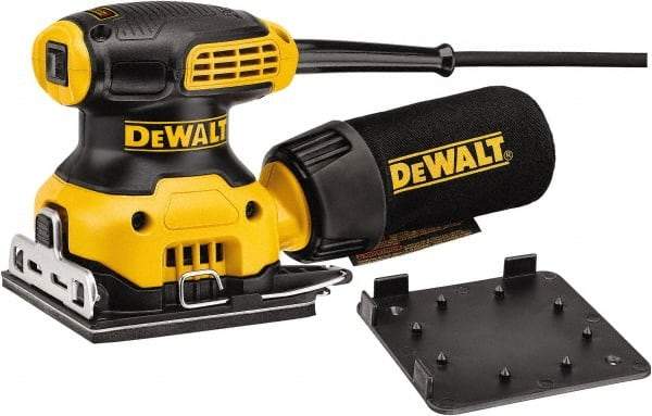 DeWALT - 14,000 OPM, Electric Orbital Sander - Square, Oscillating Sander, 2.3 Amps - Exact Industrial Supply