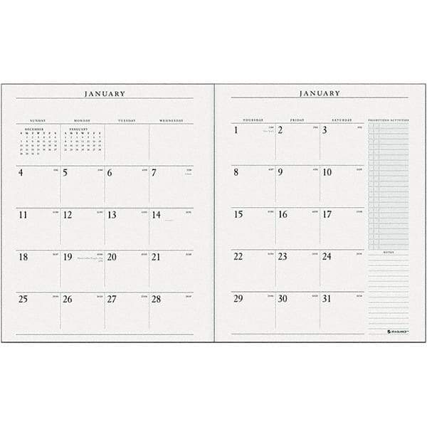 AT-A-GLANCE - 24 Sheet, 9 x 11", Desk Pad Calendar - White - Exact Industrial Supply