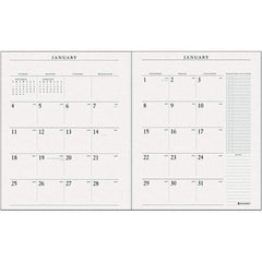 AT-A-GLANCE - 24 Sheet, 9 x 11", Desk Pad Calendar - White - Exact Industrial Supply