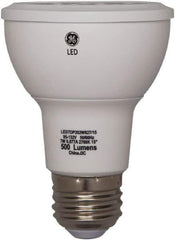 GE Lighting - 7 Watt LED Flood/Spot Medium Screw Lamp - 3,000°K Color Temp, 520 Lumens, 120 Volts, Dimmable, PAR20, 25,000 hr Avg Life - Exact Industrial Supply