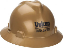 Hard Hat: Class E, 4-Point Suspension Gold, Slotted