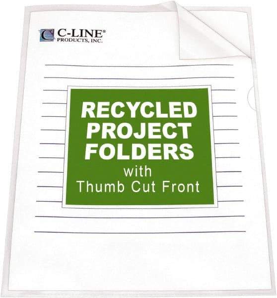 C-LINE - 8-1/2 x 11", Letter Size, Clear, Project Folder - Exact Industrial Supply