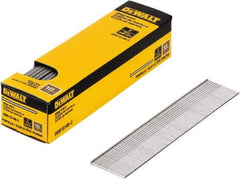 DeWALT - 18 Gauge 1" Long Brad Nails for Power Nailers - Steel, Bright Finish, Smooth Shank, Straight Stick Collation, Brad Head, Chisel Point - Exact Industrial Supply