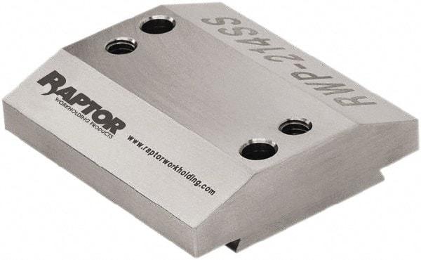 Raptor Workholding - 1-1/2" Jaw Width, 1/2" High x 2-1/2" Long x 2.2" Wide Riser - For Use with 4 & 5 Axis Workholding Systems - Exact Industrial Supply