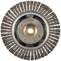 Norton - 6" OD, 5/8-11 Arbor Hole, Stringer Bead Carbon Wheel Brush - Exact Industrial Supply