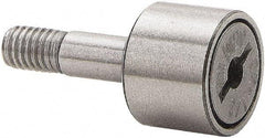 Accurate Bushing - 1-3/8" Roller Diam x 3/4" Width, 1/2" Stud Diam x 1-1/4" Length, Stud Cam Follower - Stainless Steel, 5/8" Thread Length, 1/2-20 Thread, 2" OAL, 2,750 Lb Dynamic Cap - Exact Industrial Supply