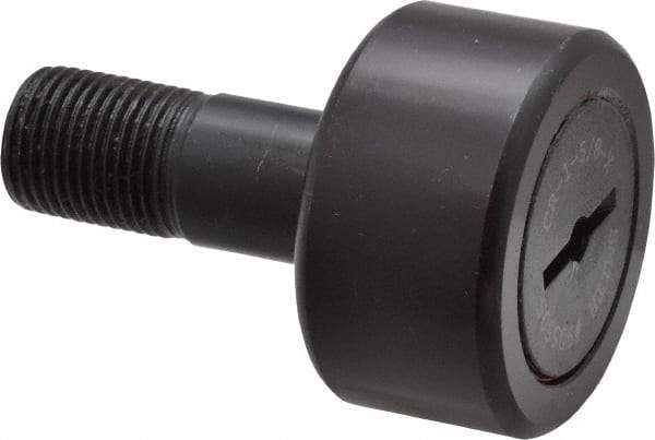 Accurate Bushing - 1-5/8" Roller Diam x 7/8" Width, 5/8" Stud Diam x 1-1/2" Length, Stud Cam Follower - Steel, 3/4" Thread Length, 5/8-18 Thread, 2-3/8" OAL, 5,560 Lb Dynamic Cap, 5,730 Lb Static Cap - Exact Industrial Supply