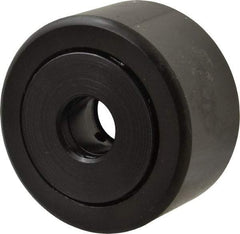 Accurate Bushing - 5/8" Bore, 2-1/4" Roller Diam x 1-1/4" Roller Width, Steel Yoke Cam Follower - 10,370 Lb Dynamic Load Capacity, 1-5/16" Overall Width - Exact Industrial Supply