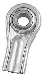 Alinabal - 1/4" ID, Female Spherical Rod End - 1/4-28 LH, Carbon Steel with Steel Raceway - Exact Industrial Supply