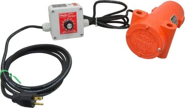 Vibco - 1 Phase, 2.6 Amp, 115 Volt, 8-3/16" Long, Electric Vibrators - 0 to 200 Lbs. Force, 70 Decibels - Exact Industrial Supply