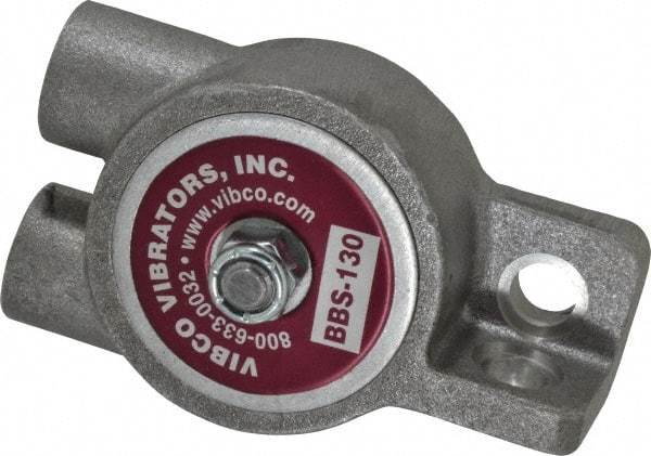 Vibco - 75 Lb. Force, 5-1/2 Cubic Feet per Minute, 10,500 RPM, 67 Decibel, Pneumatic Vibrator - 3-3/4" Long x 1-7/16" Wide x 1-3/16" High, 1/4 Port Inlet, 1/4 Port Outlet - Exact Industrial Supply