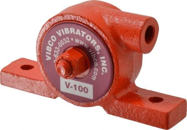 Vibco - 55 Lb. Force, 6 Cubic Feet per Minute, 24,000 RPM, 75 Decibel, Pneumatic Vibrator - 3-7/8" Long x 3/4" Wide x 2" High, 1/8 Port Inlet, 1/8 Port Outlet - Exact Industrial Supply