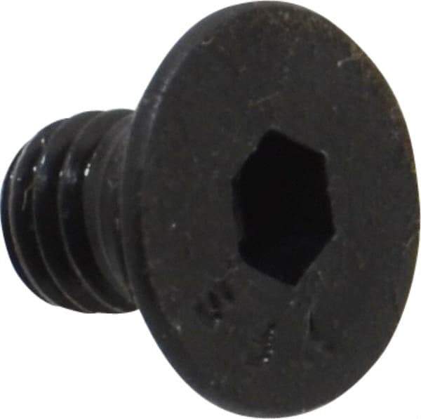 Value Collection - #10-32 UNF Hex Socket Drive, 82° Flat Screw - Alloy Steel, Black Oxide Finish, Fully Threaded, 5/16" OAL - Exact Industrial Supply