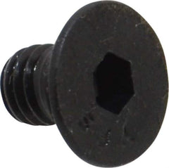 Value Collection - #10-32 UNF Hex Socket Drive, 82° Flat Screw - Alloy Steel, Black Oxide Finish, Fully Threaded, 5/16" OAL - Exact Industrial Supply