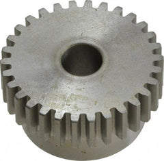 Boston Gear - 16 Pitch, 1-7/8" Pitch Diam, 30 Tooth Spur Gear - 1/2" Face Width, 1/2" Bore Diam, 1.58" Hub Diam, 14.5° Pressure Angle, Steel - Exact Industrial Supply