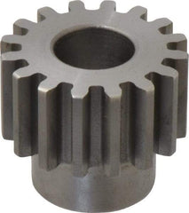 Boston Gear - 12 Pitch, 1.333" Pitch Diam, 16 Tooth Spur Gear - 3/4" Face Width, 5/8" Bore Diam, 0.99" Hub Diam, 14.5° Pressure Angle, Steel - Exact Industrial Supply