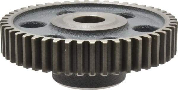 Boston Gear - 12 Pitch, 4" Pitch Diam, 48 Tooth Spur Gear - 3/4" Face Width, 3/4" Bore Diam, 1-3/4" Hub Diam, 14.5° Pressure Angle, Steel - Exact Industrial Supply