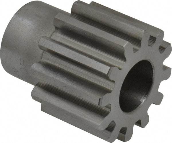 Boston Gear - 10 Pitch, 1.2" Pitch Diam, 12 Tooth Spur Gear - 1" Face Width, 5/8" Bore Diam, 0.92" Hub Diam, 14.5° Pressure Angle, Steel - Exact Industrial Supply