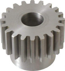 Boston Gear - 10 Pitch, 2" Pitch Diam, 20 Tooth Spur Gear - 1" Face Width, 3/4" Bore Diam, 1.62" Hub Diam, 14.5° Pressure Angle, Steel - Exact Industrial Supply