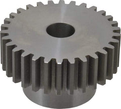 Boston Gear - 10 Pitch, 3" Pitch Diam, 30 Tooth Spur Gear - 1" Face Width, 3/4" Bore Diam, 2.02" Hub Diam, 14.5° Pressure Angle, Steel - Exact Industrial Supply