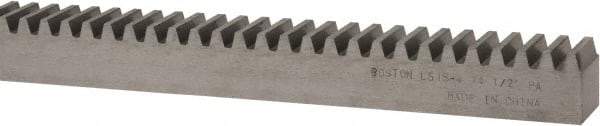 Boston Gear - 3/4" Face Width, 4 Feet Long, 3/4" Thick Steel Gear Rack - 12 Pitch - Exact Industrial Supply