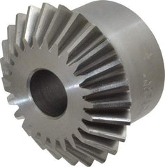 Boston Gear - 10 Pitch, 2-1/2" Pitch Diam, 25 Tooth Miter Gear - 0.56" Face Width, 3/4" Bore Diam, 2" Hub Diam, 20° Pressure Angle, Steel - Exact Industrial Supply