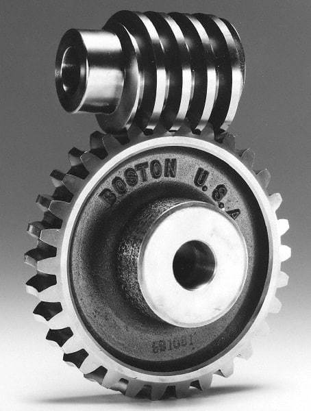 Boston Gear - 12 Pitch, 6.667" Pitch Diam, 80 Tooth Worm Gear - 5/8" Bore Diam, 14.5° Pressure Angle, Bronze - Exact Industrial Supply