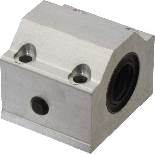 Thomson Industries - 20mm Inside Diam, 4,000 Lbs. Dynamic Capacity, Closed Single Pillow Block Linear Bearing - 50mm Overall Height x 60mm Overall Width, 32mm Btw Mount Hole Centers - Exact Industrial Supply