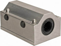 Thomson Industries - 16mm Inside Diam, 4,400 Lbs. Dynamic Capacity, Closed Twin Pillow Block Linear Bearing - 42mm Overall Height x 53mm Overall Width - Exact Industrial Supply