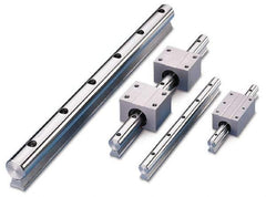 Thomson Industries - 1-1/4" Shaft Diam, 0.78" Base Width, Steel Shaft, Steel Rail, Round Shaft Assemblies - 5/16 Bolt, 24" Long - Exact Industrial Supply