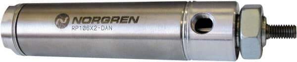 Norgren - 2-1/2" Stroke x 2-1/2" Bore Double Acting Air Cylinder - 1/4 Port, 1/2-20 Rod Thread - Exact Industrial Supply