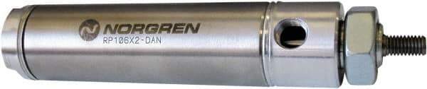 Norgren - 1" Stroke x 9/16" Bore Single Acting Air Cylinder - 10-32 Port, 10-32 Rod Thread - Exact Industrial Supply