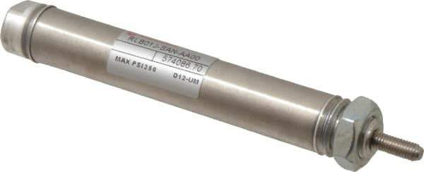 Norgren - 1-1/2" Stroke x 9/16" Bore Single Acting Air Cylinder - 10-32 Port, 10-32 Rod Thread - Exact Industrial Supply