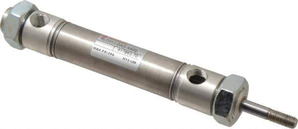Norgren - 1-1/2" Stroke x 3/4" Bore Double Acting Air Cylinder - 1/8 Port, 1/4-28 Rod Thread - Exact Industrial Supply