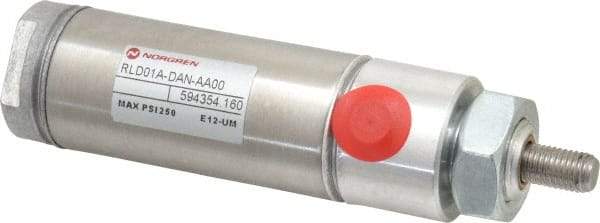 Norgren - 1" Stroke x 1-1/16" Bore Double Acting Air Cylinder - 1/8 Port, 5/16-24 Rod Thread - Exact Industrial Supply
