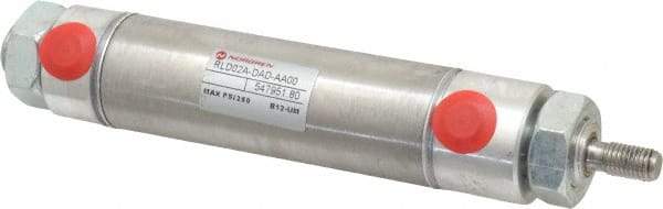 Norgren - 2" Stroke x 1-1/16" Bore Double Acting Air Cylinder - 1/8 Port, 5/16-24 Rod Thread - Exact Industrial Supply