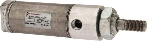Norgren - 1" Stroke x 1-1/4" Bore Double Acting Air Cylinder - 1/8 Port, 7/16-20 Rod Thread - Exact Industrial Supply