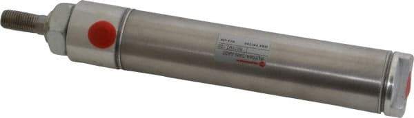 Norgren - 4" Stroke x 1-1/4" Bore Double Acting Air Cylinder - 1/8 Port, 7/16-20 Rod Thread - Exact Industrial Supply