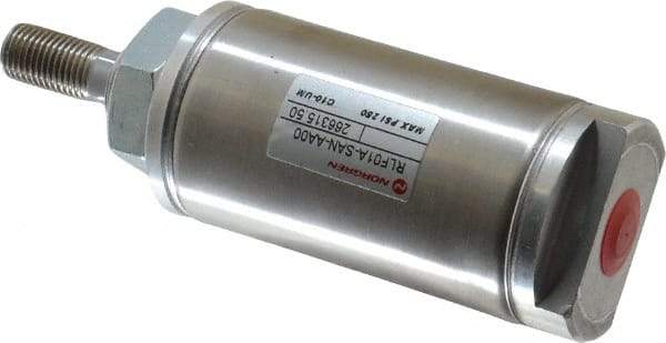 Norgren - 1" Stroke x 1-1/2" Bore Single Acting Air Cylinder - 1/8 Port, 7/16-20 Rod Thread - Exact Industrial Supply